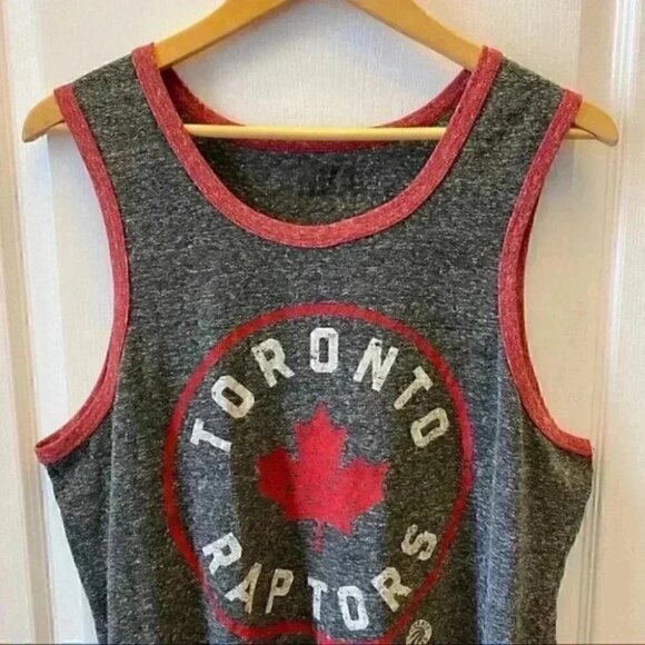 NBA Toronto Raptors Men’s Tank Top Basketball Grey Red White Size Large - Picture 5 of 14